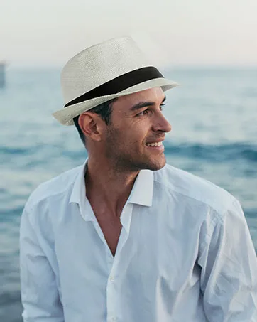 Simplicity Unisex Timelessly Classic Manhattan Fedora Hat Black - sun hat
