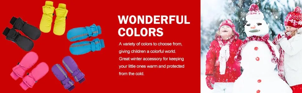 SimpliKids Children's Snow Gloves Sports Insulation Waterproof Winter Kids Ski Mittens Black Solid S(4-6Y) - ski mittens