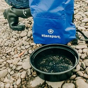 Stansport Gold Panning Classifier, Black, 13.1" L x 13.1" W x 3.35" H - gold panning sifter classifier kit stansport