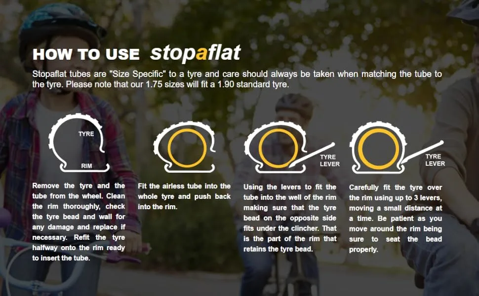 Stop-A-Flat Puncture Proof Bicycle Inner Tube 26 X 2.125 - Stop-a-Flat