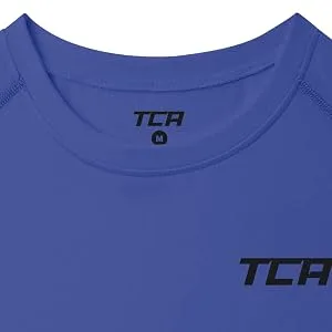 TCA Boys' HyperFusion Compression Base Layer Top Short Sleeve Under Shirt White 12-14 Years - HF SS 2