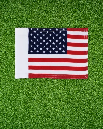 WATSY USA Golf Flagstick Practice Mini Putting Green Flags For Backyard Outdoor Patio Home Training Mini Golf Flag Kit Combo With Putting Hole Cup Portable 2-Section Design - USA Set of 1 - golf flag