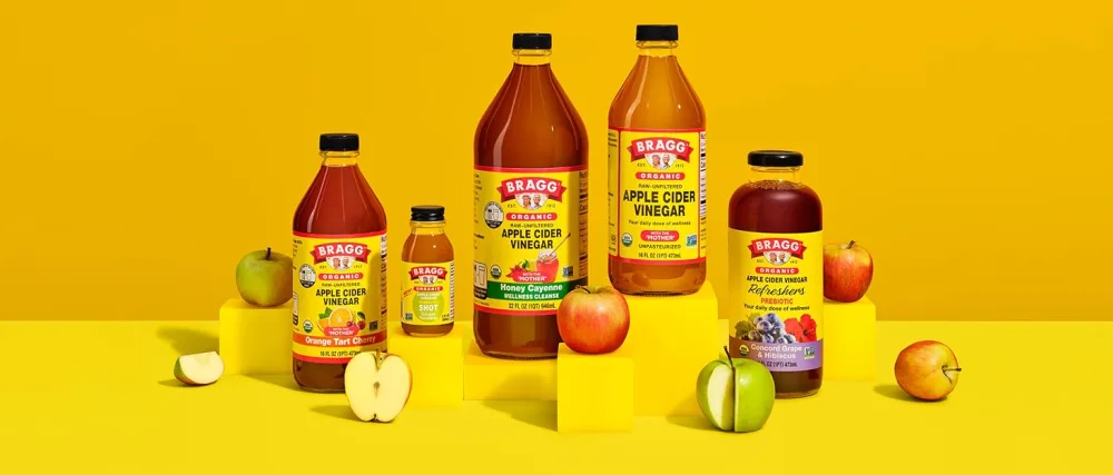 Bragg Organic Raw Unfiltered Apple Cider Vinegar, 32 fl.oz (Pack of 2) - Apple Cider Vinegar