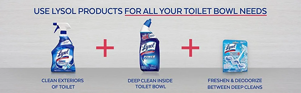 Lysol Toilet Bowl Cleaner with Lime and Rust Remover, 24 Fl Oz (Pack of 4) - Toilet Bowl Cleaner