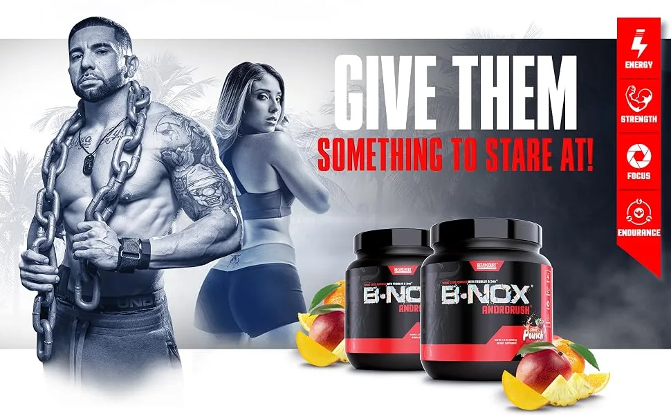Betancourt Nutrition B-NOX Androrush Fruit Punch, 35 Servings 22.3Oz (1.3Lbs) - pre-workout