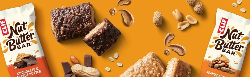 CLIF Nut Butter Bar - Organic Snack Bars - Chocolate Peanut Butter - Organic - Plant Protein - Non-GMO  (1.76 Ounce Protein Snack Bars, 12 Count) - cliff bars, clif bars, nut butter bars, kind bars, peanut butter, snack bars, food