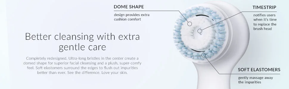 Clarisonic Sensitive/Sensible Cleansing Brush, 1 Count 1 pack - clarisonic sonic facial cleansing brush head replacement sensitive skin acne oily dry cleanser