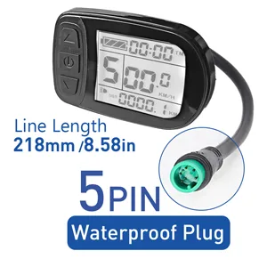 Electric Bike LCD Display, 24V/36V/48V Multi-Information Display, KT-LCD5 Display Control Panel Waterproof LCD Display Meter for Electric Bike Electric Bicycle Modification Accessories - Instructions for Use