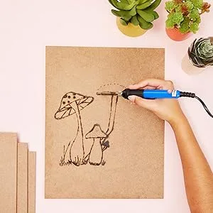 1/4 In MDF Wood Chipboard Sheets for Crafts, Engraving, Painting (11x14 in, 6 Pack) - Lifestyle