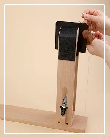 Leather Pony - Table Desktop Pony Horse Clamp with Large Eye Sewing Needles and Nail Files for DIY Leather Hand Stitching - Leather Pony