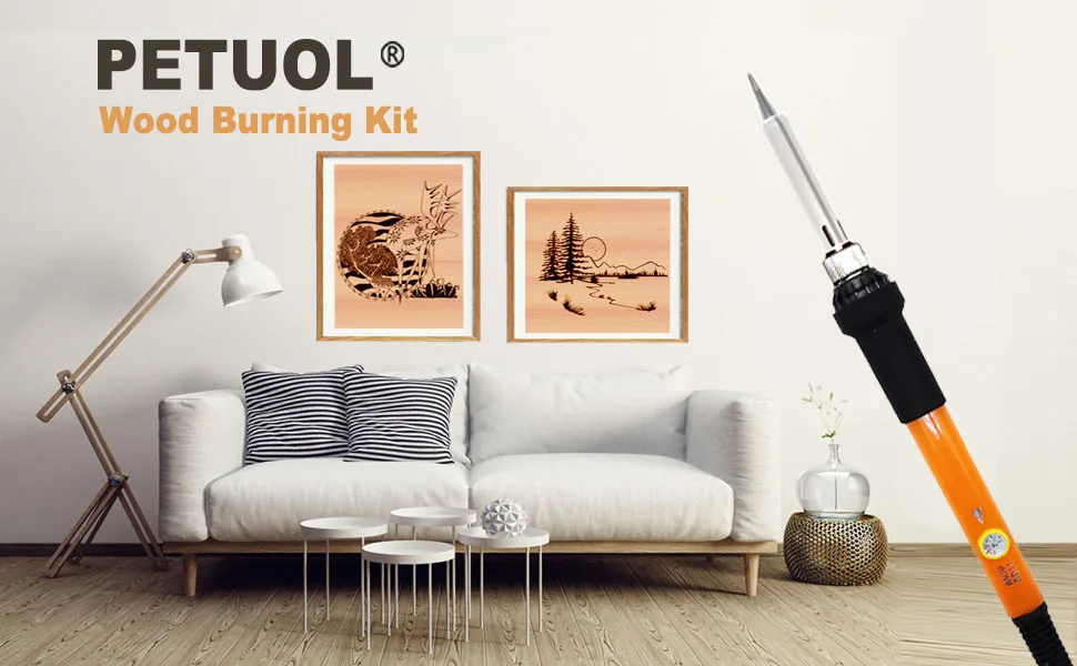 Wood Burning Kit, 110 Pieces Wood Burning Tool with Adjustable Temperature 200420C, Professional Wood Burner Pen for Embossing Carving Soldering - wood burning kit
