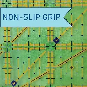 QuiltCut UltraGrid USA Made Non-Slip Quilting Ruler - 15" Square Up Bonus Set - non slip