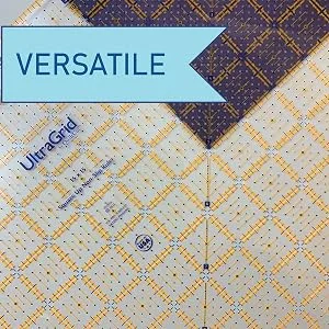 QuiltCut UltraGrid USA Made Non-Slip Quilting Ruler - 15" Square Up Bonus Set - versatile