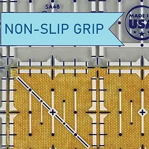 QuiltCut SpinAbout USA Made Non-Slip Quilting Ruler  5 Piece Rectangle Set - non-slip