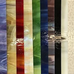 10 Sheets Spectrum & Wissmach Sheets for Stained Glass and Mosaic Works by Sun and Moon Stained Glass - Variety pack 4x6-10