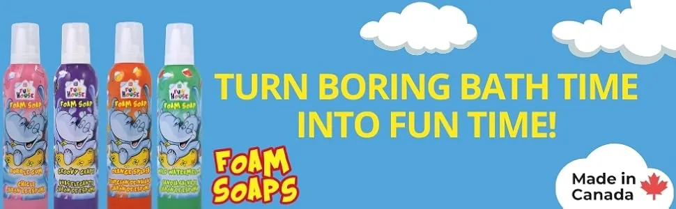 Fun House Kids Foam Soap 8 Pack Assorted Flavor Foam Soap, 8.2 oz each - product information 1