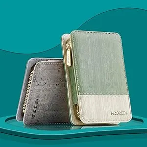 MR.GREEN Manicure Sets Pedicure Kits Stainless Steel Nail Clipper Personal Care Tools with PU Leather Case ( Green) - 8888-300-1