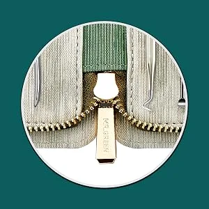 MR.GREEN Manicure Sets Pedicure Kits Stainless Steel Nail Clipper Personal Care Tools with PU Leather Case ( Green) - 8888-300-5