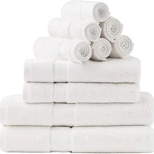 SIMPLI-MAGIC Cotton Set, Towels, 24x46, White, 6 Count 79402 24x46 - product information 3