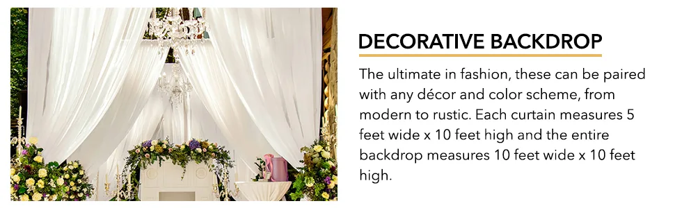 AK TRADING CO. 10 feet x 10 feet Polyester Backdrop Drapes Curtains Panels with Rod Pockets - Wedding Ceremony Party Home Window Decorations - Black - 10 x 10 Feet curtains