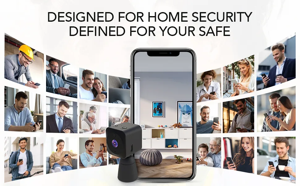 AOBOCAM Spy Camera WiFi Hidden Camera 4K HD Mini Spy Cam for Home Security Easy to Use Wireless Indoor Smallest Camera with Motion Detection Night Vision - cameras for home security