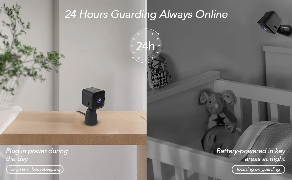 AOBOCAM Spy Camera WiFi Hidden Camera 4K HD Mini Spy Cam for Home Security Easy to Use Wireless Indoor Smallest Camera with Motion Detection Night Vision - surveillance camera security cameras wireless