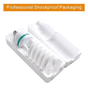 Aqirui 2 x 85W Light Bulb 5500K CFL Daylight Spiral Softbox Bulb in E27 Socket for Photography Photo Video Studio Lighting 2 Pack - product information 12