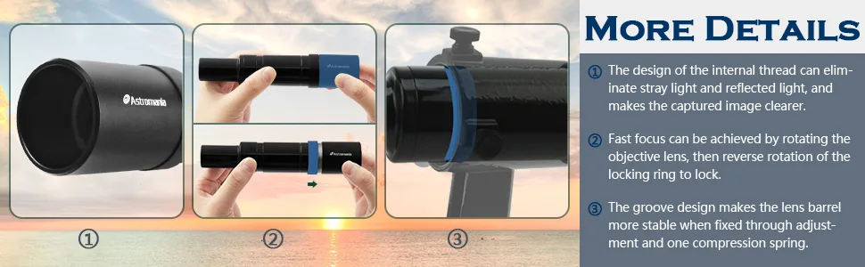 Astromania 6x30 Finder Scope, Black - Allowing Many Astronomical Objects to Become Visible to Your Eye - product information 22