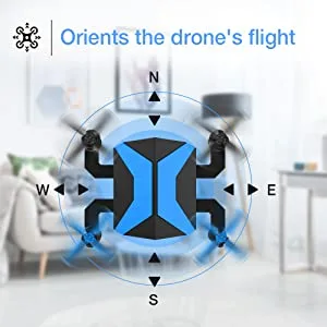 Drone for Kids - Drones with Camera for Kids, AR Game Mode RC Mini Drone w App Gravity Voice Control Trajectory Flight Altitude Hold 360Flip Kids Drone Foldable and Portable-Blue Clear Blue - product information 7