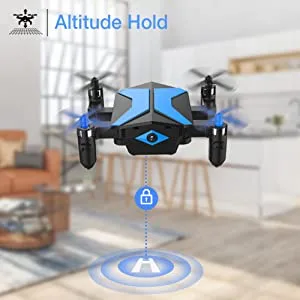 Drone for Kids - Drones with Camera for Kids, AR Game Mode RC Mini Drone w App Gravity Voice Control Trajectory Flight Altitude Hold 360Flip Kids Drone Foldable and Portable-Blue Clear Blue - product information 8