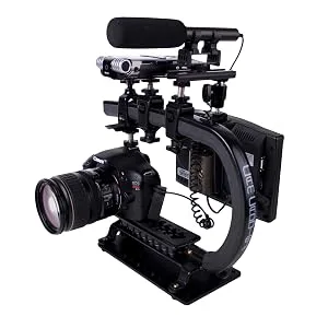 16 Inch Cold Shoe Extension Bracket - Dual Sided Camera Flash Mount with D-Flashner Adapter by Cam Caddie - Black 16-inch Black - product information 11