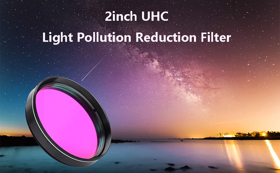 UHC Filter 2 Inch Ultra High Contrast UHC Filter, Light Pollution Reduction Filter for Telescope Eyepiece - product information 3