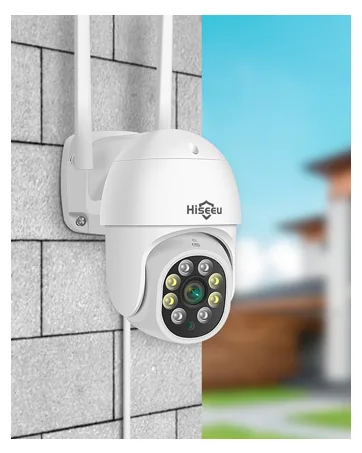 Hiseeu 2K 3MP PTZ Security Camera Outdoor,WiFi Camera, Auto Tracking&Light Alarm Floodlight & Color Night Vision,360 View,Two-Way Audio, Motion Detection,Compatible Wireless Camera System 3MP PTZ Camera - product information 4