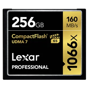 Lexar Professional 1066x 32GB VPG-65 CompactFlash card (LCF32GCRBNA1066) 32GB CompactFlash Card - Product hero