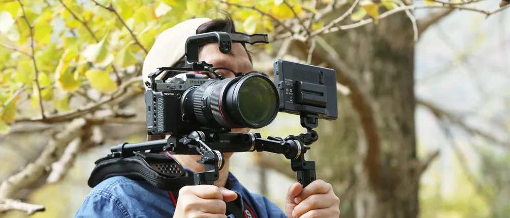 NICEYRIG Shoulder Support Camera Baseplate with 15mm Rod Clamp Railblock for Rod Support/DSLR Rig Cage - Niceyrig