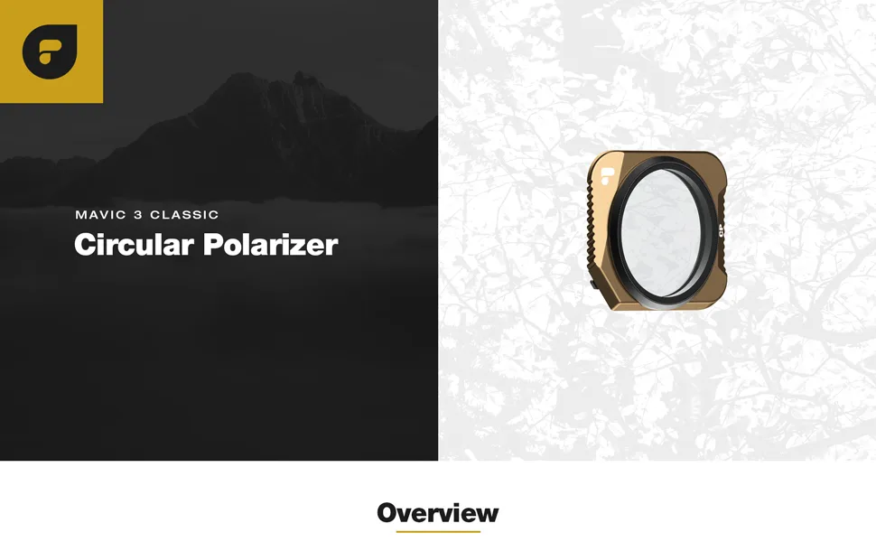 PolarPro Mavic 3 Classic Circular Polarizer Filter (CP) - Mavic 3 Classic Filter Set, Mavic 3 Classic Neutral Density Filter, Mavic 3 Classic ND