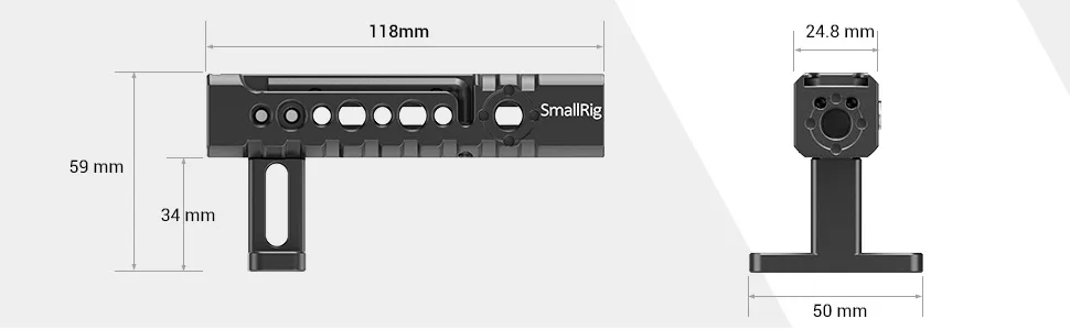 SmallRig Top Handle Grip with Locating Point for Arri, Adjustable Camera Handle with Mounting Points, Shoe Mount for Video Camera Cages, LED Lights Microphones- 1984 - 1984