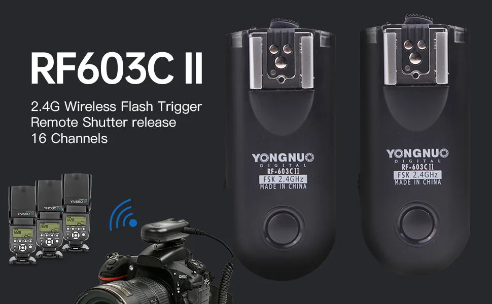 YONGNUO Wireless Shutter Release & Flash Trigger RF-603II C3 for Canon DSLR 1D /1DS, EOS 5D Mark II/5D /7D/50D /40D /30D /20D /10D - product information 2