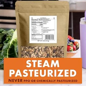 Daily Nuts & Fruits 4LB DAILY NUTS"JUST WALNUTS" BULK/SUPER FOOD/EXTRA LIGHT COLOR (KOSHER CERTIFIED) - Steam Pasteurized Walnuts - NO PPO