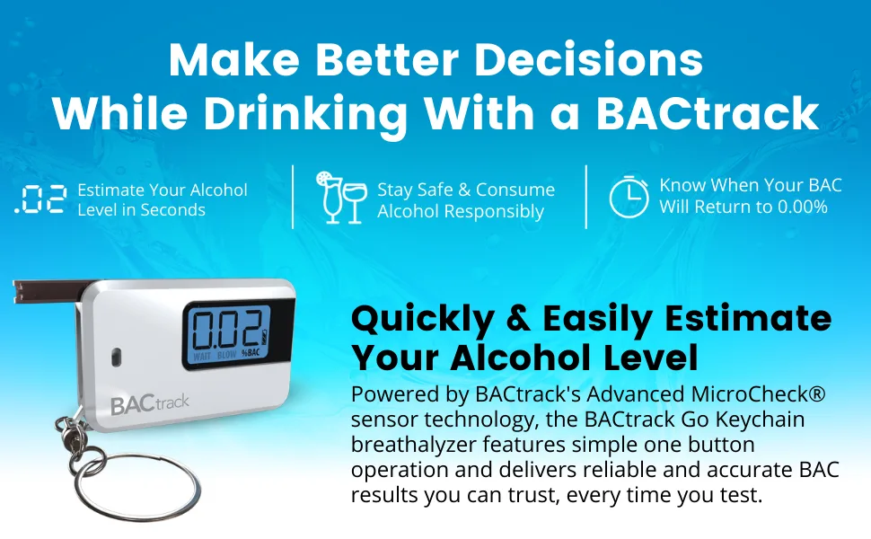 BACtrack Go Keychain Breathalyzer (White) | Ultra-Portable Pocket Keyring Alcohol Tester for Personal Use 1 White - keychain breathalyzer breathalyzer keychain bactrack keychain breathalyzer bactrack breathalyzer