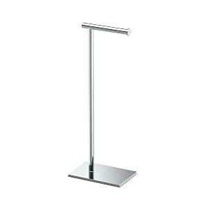 Modern Square Base Tissue Holder Stand, 21.25", in Chrome Chrome Without Storage - Gatco 1431C 22.25
