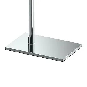 Modern Square Base Tissue Holder Stand, 21.25", in Chrome Chrome Without Storage - Modern Square Base