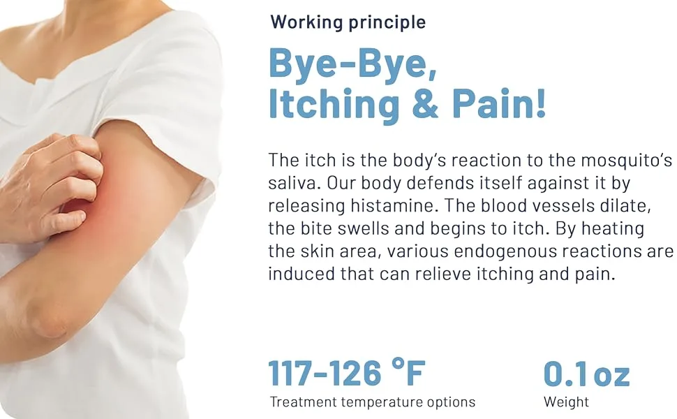 heat it - Smartphone-Powered Insect Bite Healer - Chemical-Free Relief from Itching & Pain just with Concentrated Heat - for Apple iPhones - Working principle