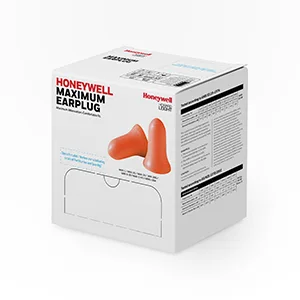 Howard Leight by Honeywell Maximum Disposable Earplugs Box, 200 Pair,Orange 200 Pairs Earplugs - Maximun1 packaging