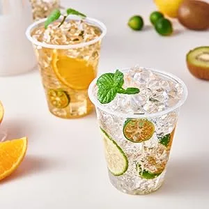 Lilymicky 300 Pack 12oz Clear Plastic Cups,Cold Party Drinking Cups,Disposable Plastic Cups for Parties, Picnic, BBQ, Travel, & Events 12 oz-300ct - 5985