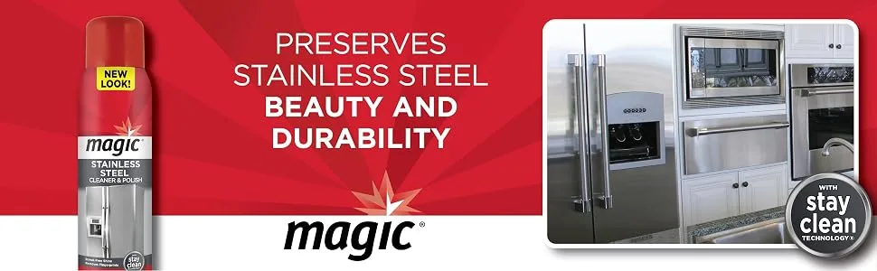Weiman Magic Stainless Steel Cleaner Aerosol, 17 Ounce (2 Pack) - product information 1