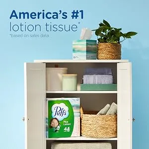 Puffs Plus Lotion Facial Tissues, 124 Count - 5 Pack - America