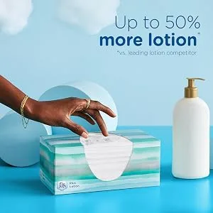 Puffs Plus Lotion Facial Tissues, 124 Count - 5 Pack - Up tp 50% more lotion