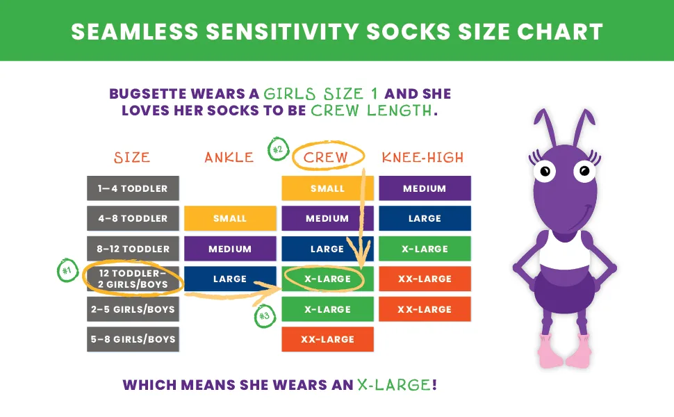 SmartKnitKIDS Sensory-Friendly Sensitivity Seamless Socks - 3 Pack Medium White - SmartKnitKIDS Seamless Sensitivity Socks 12 Pack - Made in USA
