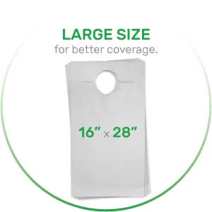 SNL Quality Disposable Adult Poly-Lined Bibs - 16" X 28" - Overhead (Pack of 300) Over-The-Head 300 - Over The Head 28